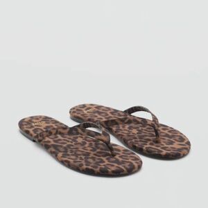 218. MANGO MNG LEOPARD-PRINT SANDALS WITH STRAP $70 EUC Sz 36